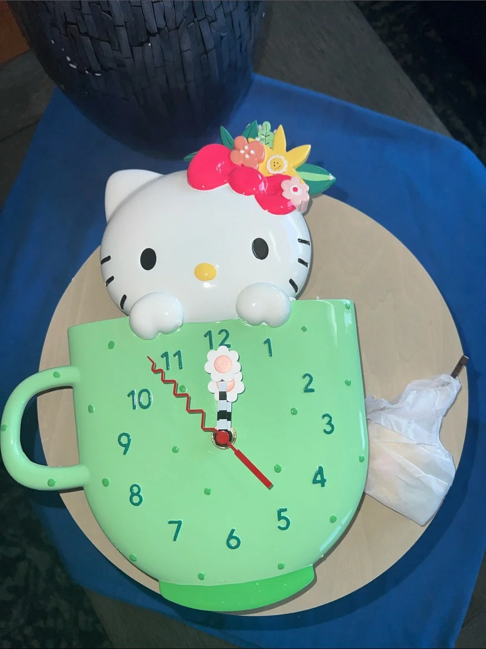 ⏰Hello Kitty Teacup Wall Clock Allen Designs × Sanrio × Enesco – Rare Sculpted⏰